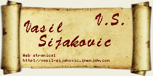 Vasil Šijaković vizit kartica